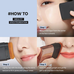 CHOSUNGAH BEAUTY Mega Fit Master Glow Stick shade 21 suited neutral beige tones for balanced glow.