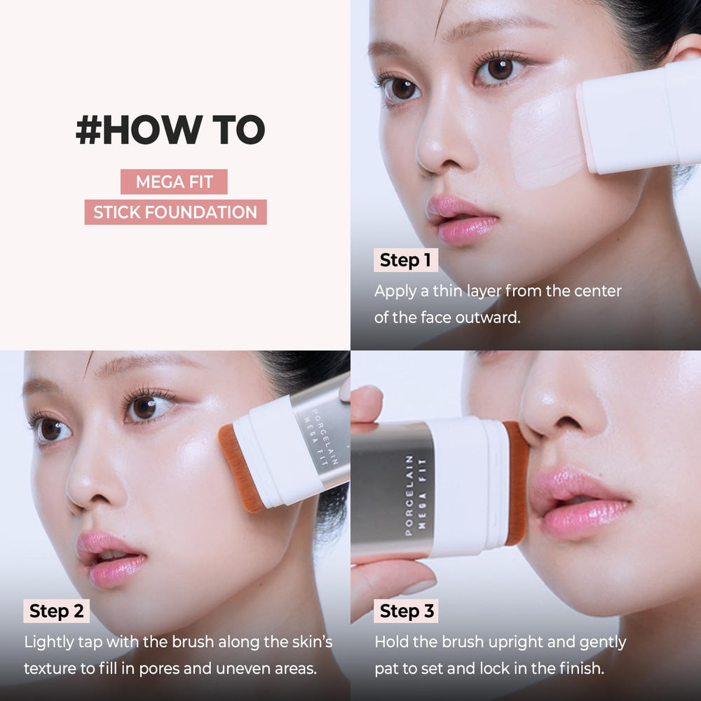 CHOSUNGAH BEAUTY Mega Fit Stick shade 23 offers warm undertones for honey beige.