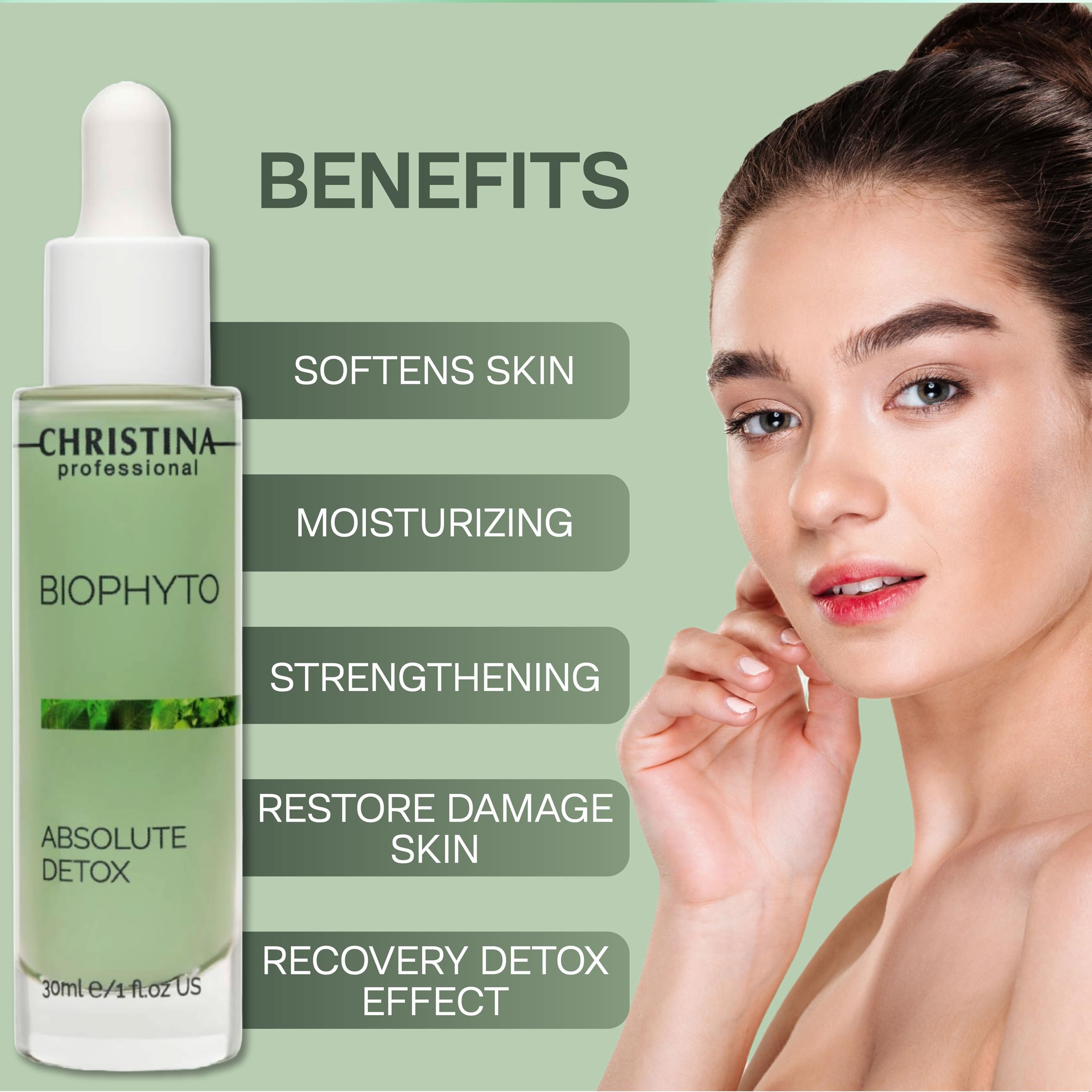 Christina Biophyto Absolute Detox application motion on skin.