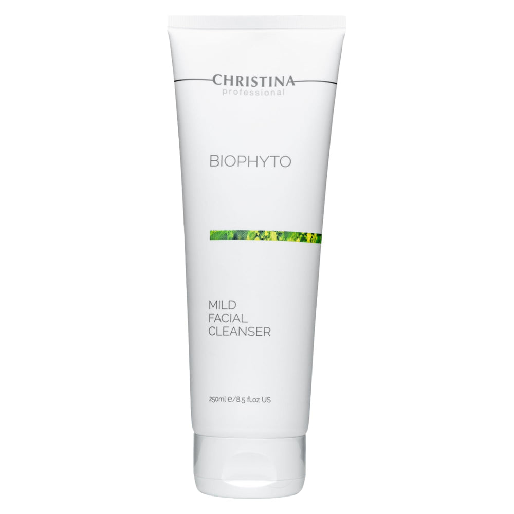 CHRISTINA Biophyto mild cleanser bottle closeup for daily gentle use