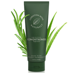 Christina Moss Naturals conditioner bottle pour, gentle daily conditioning for all hair types