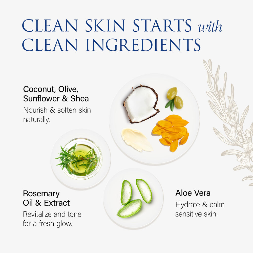 Rich foam from Christina Moss Naturals face wash cleanses pores.