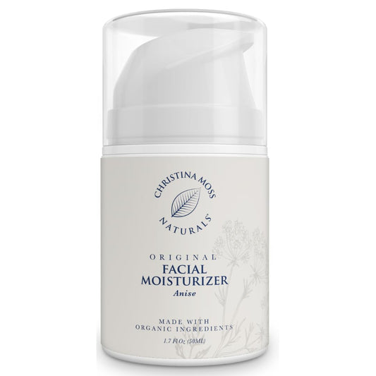 Christina Moss Naturals Original Moisturizer bottle showing gentle, non-toxic hydration.