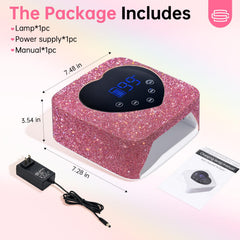 CHRISTINE SHELLY cordless nail lamp on charging stand.