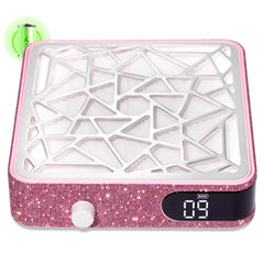 CHRISTINE SHELLY cordless nail dust collector in pink diamond compact design for clean, precise filings.