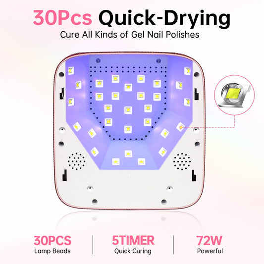 CHRISTINE SHELLY UV LED nail lamp with 5 timer display.