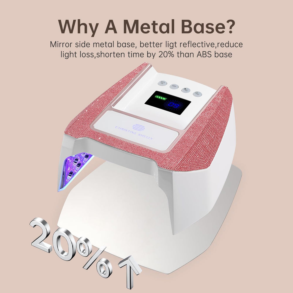 CHRISTINE SHELLY UV nail lamp offers four timer settings for flexible curing