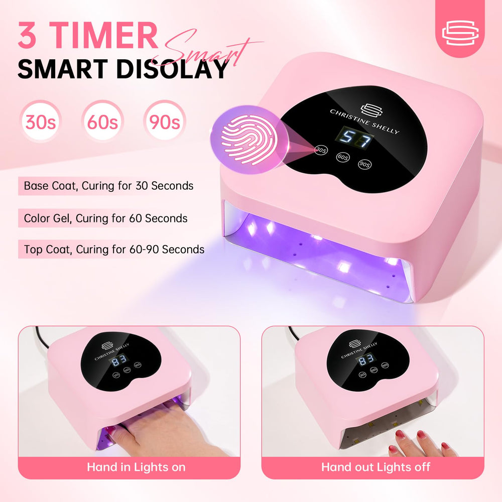 CHRISTINE SHELLY UV Nail Lamp compact design ready for travel or small spaces