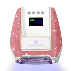 CHRISTINE SHELLY UV nail lamp shows compact handheld design ideal for on-the-go gel nails