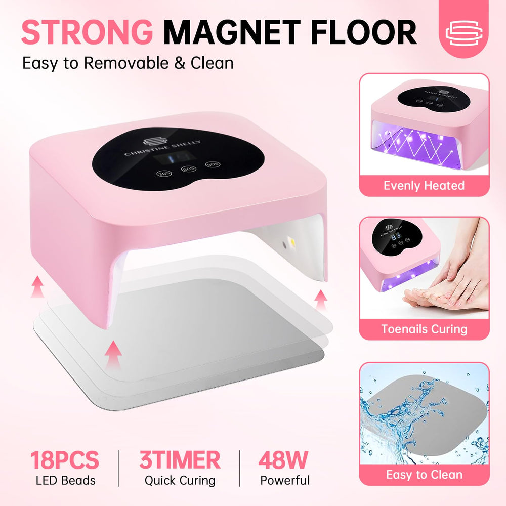CHRISTINE SHELLY UV Nail Lamp detachable base for easy cleaning