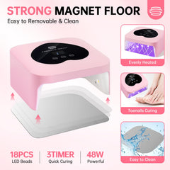 CHRISTINE SHELLY UV Nail Lamp detachable base for easy cleaning