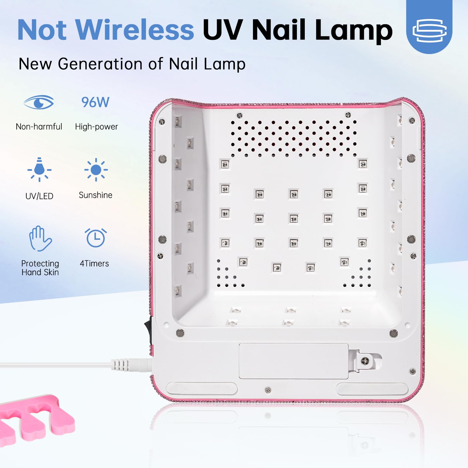 CHRISTINE SHELLY UV nail lamp four timer settings for flexible manicures.
