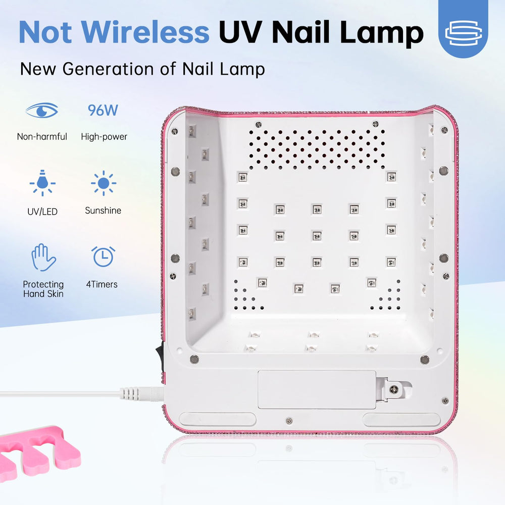 CHRISTINE SHELLY UV nail lamp four timer settings for flexible manicures.