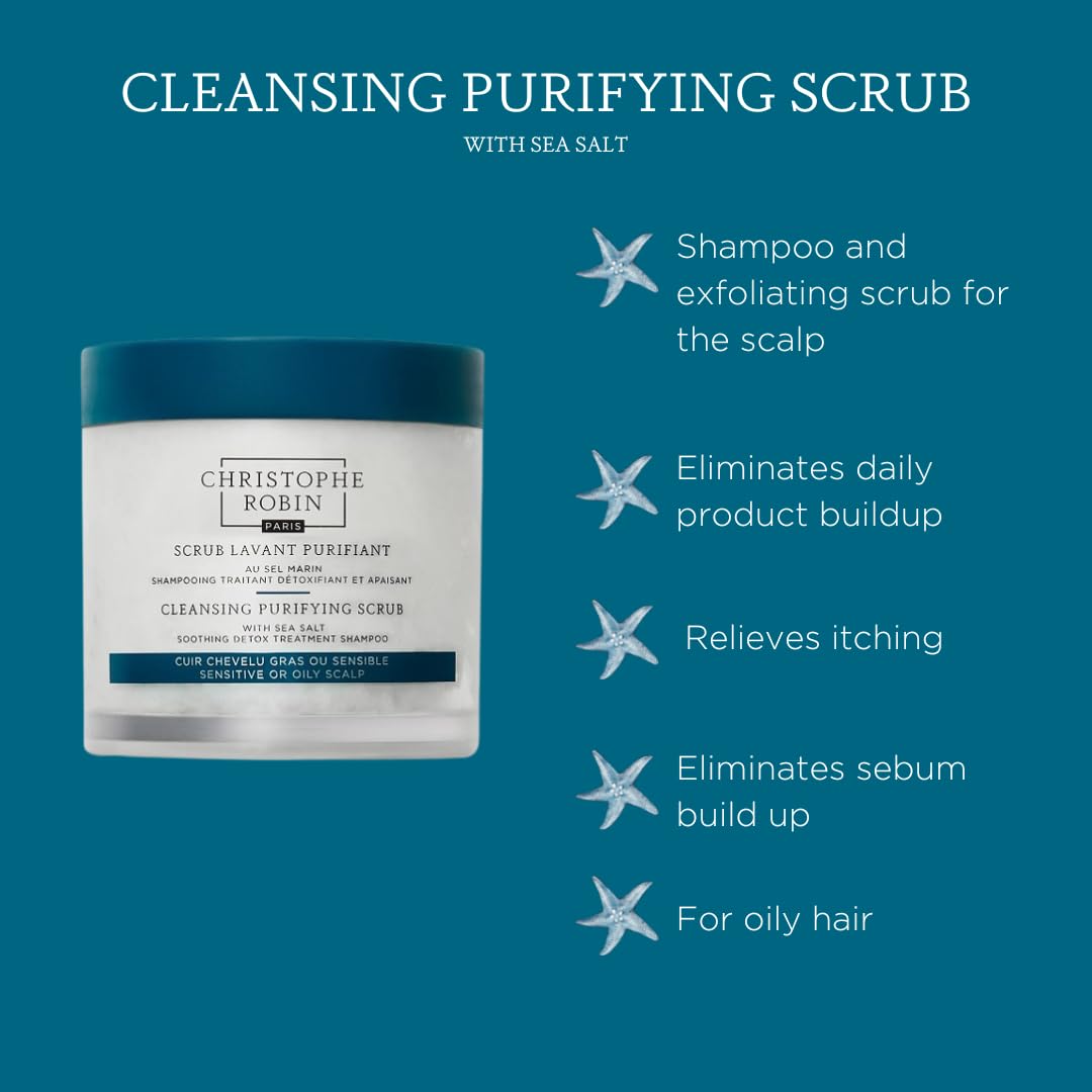 Christophe Robin Purifying Scalp Scrub foam-lather captures refreshing cleanse