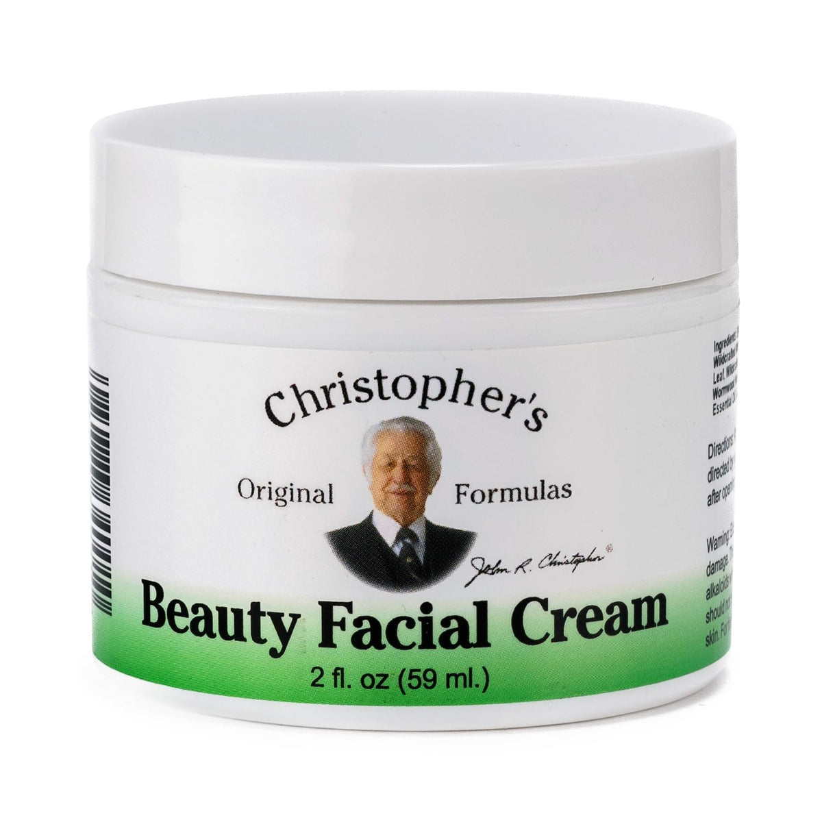 Christopher's Original Formulas Beauty Facial Cream tub close-up offering rich hydration for all skin types