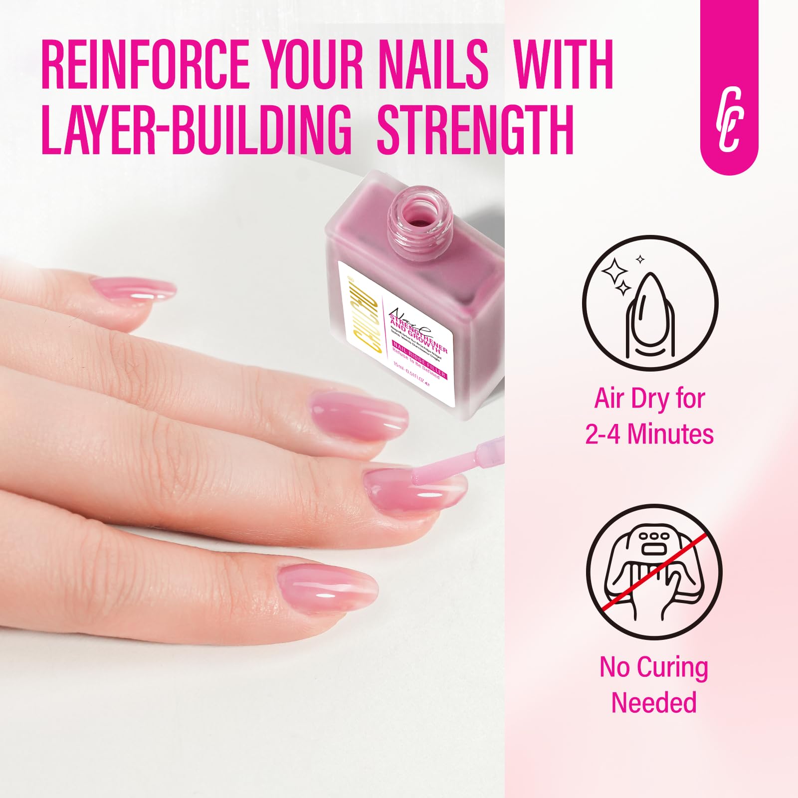 Damaged nails repaired with CHUCHU treatment.