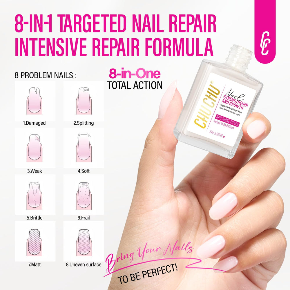 CHUCHU Nail Ridge Filler smoothing ridges for an even surface
