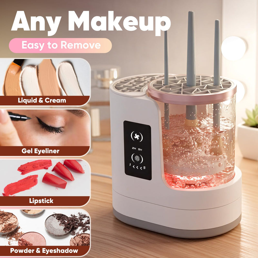 Chufa drying cycle in action highlights gentle timed dry for brushes