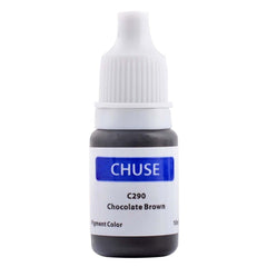 CHUSE microblading ink bottle in Chocolate Brown for natural-looking brows