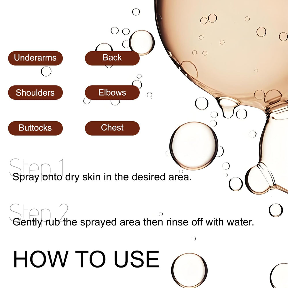 CHZHEN Keratin Care Kojic Turmeric Spray applied to face for gentle exfoliation