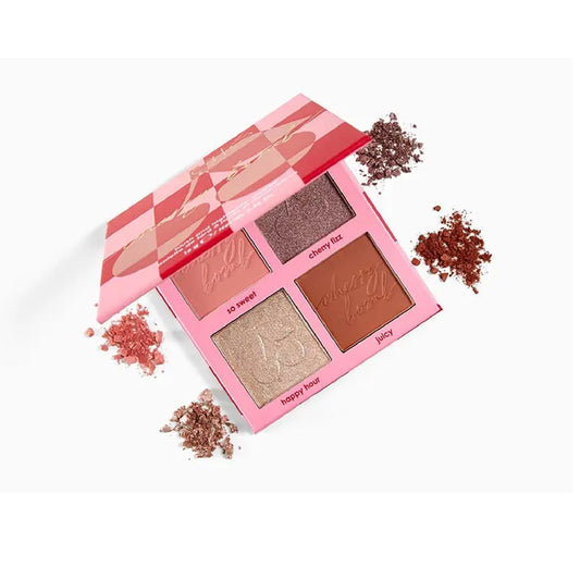 CIATE LONDON Cherry Bomb palette front view with four shades for sculpt and glow