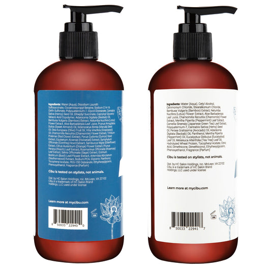 CIBU Balance conditioner tube highlighting detangling and strength for color-treated hair