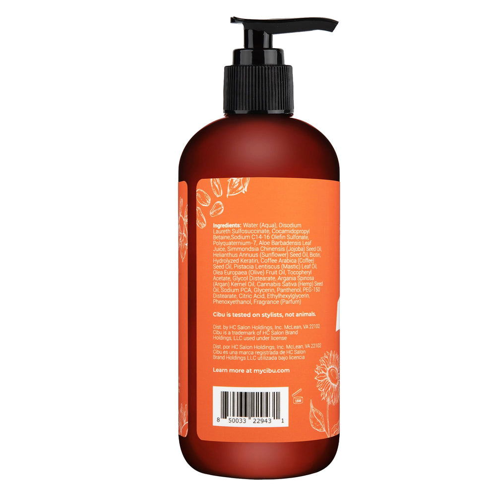 CIBU Curl + Coil Shampoo lather highlight for gentle cleanse.