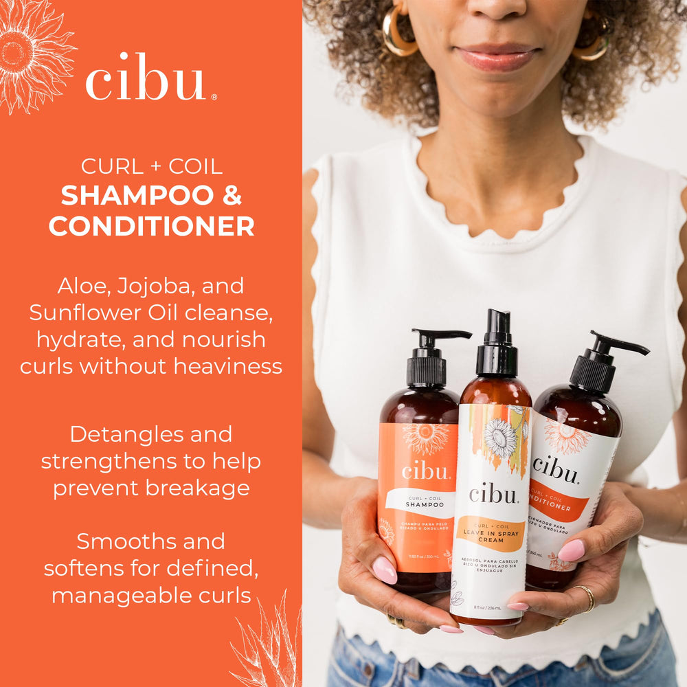 Scalp application with CIBU Curl + Coil Shampoo demonstrating even distribution.