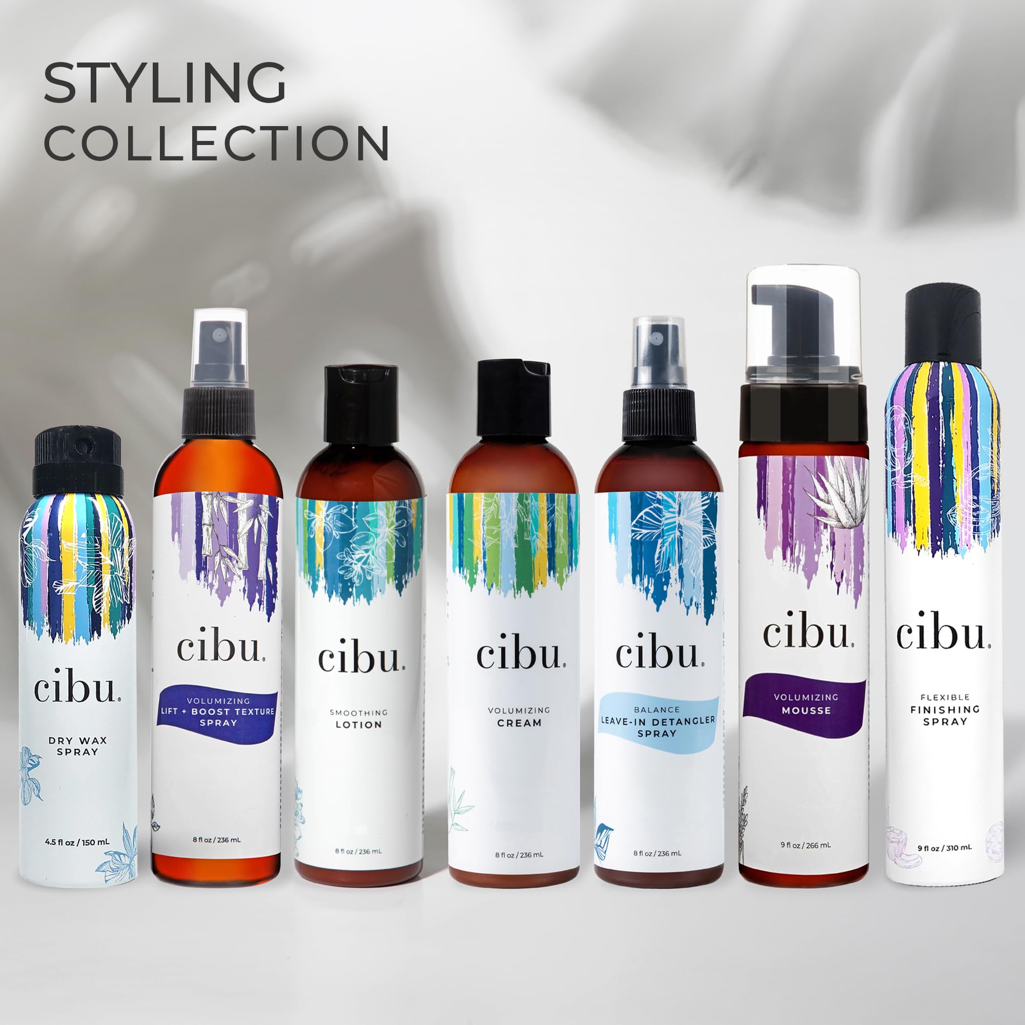 CIBU Dry Shampoo bottle showcases the 6oz size for travel and daily use.
