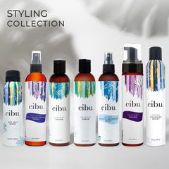 CIBU Dry Shampoo bottle showcases the 6oz size for travel and daily use.