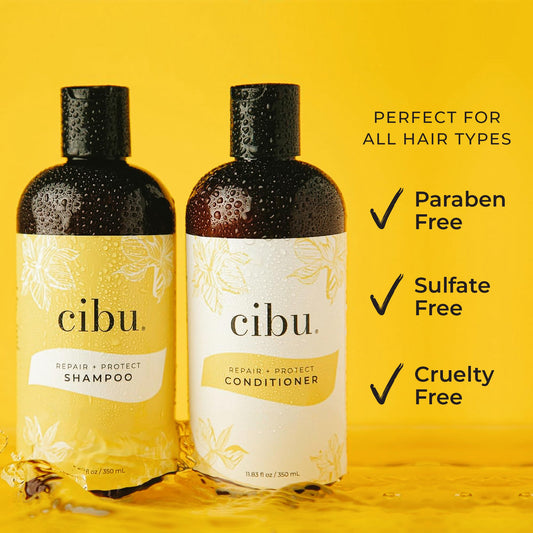 Creamy lather from CIBU Repair + Protect showing easy detangling after wash