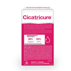 Cicatricure two-pack display emphasizing value and consistent care.
