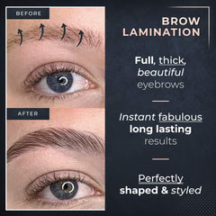 CICI Lash brow lamination solution retrains brow direction for fuller, better-shaped brows.