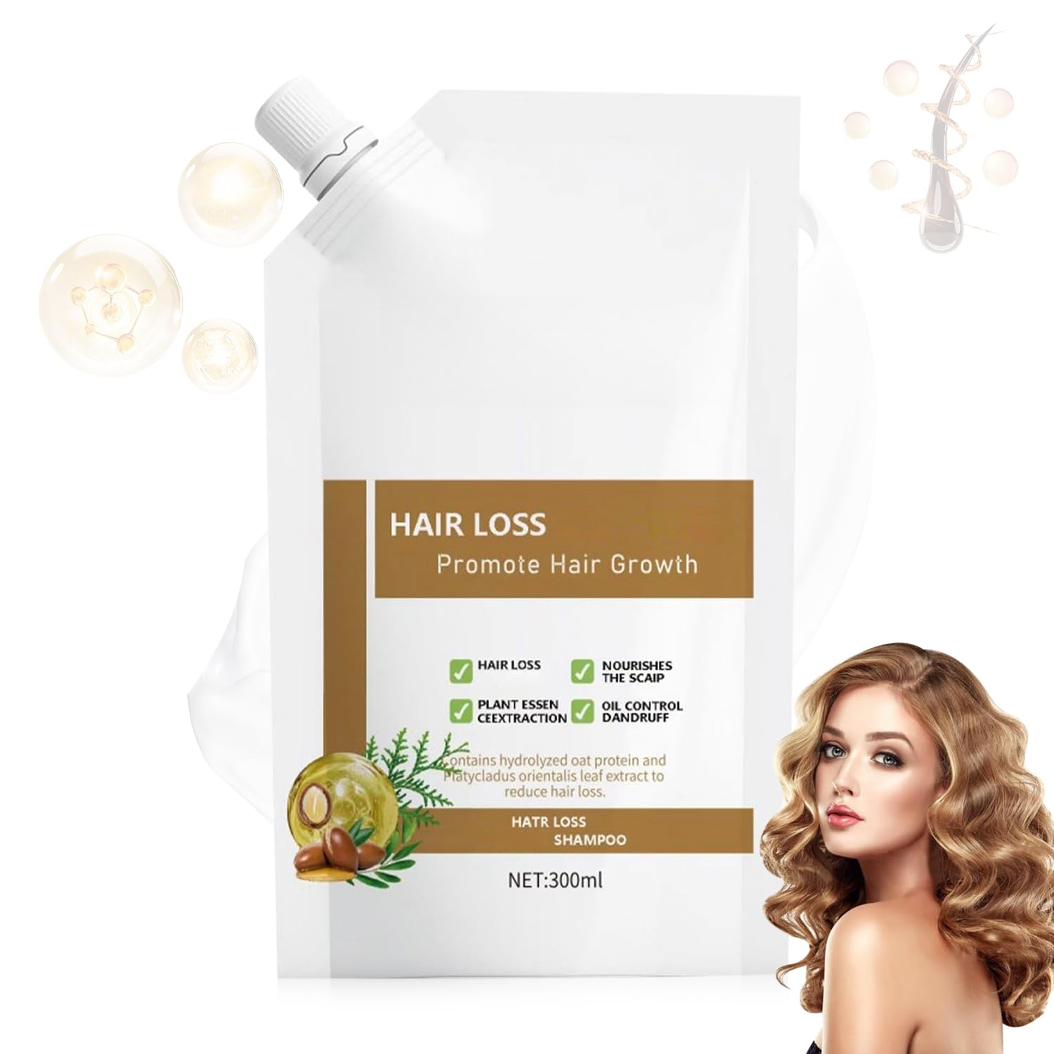 CidnMatd anti-hair fall shampoo bottle demonstrates a gentle cleansing experience.