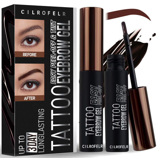 Cilrofelr Tattoo Brow Gel applied for natural, fuller-looking brows.