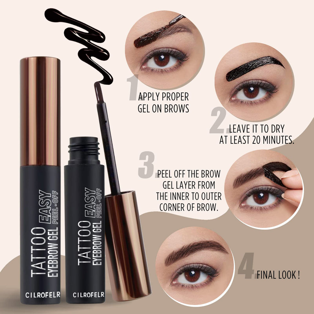 Cilrofelr Tattoo Brow Gel four shades to match many tones