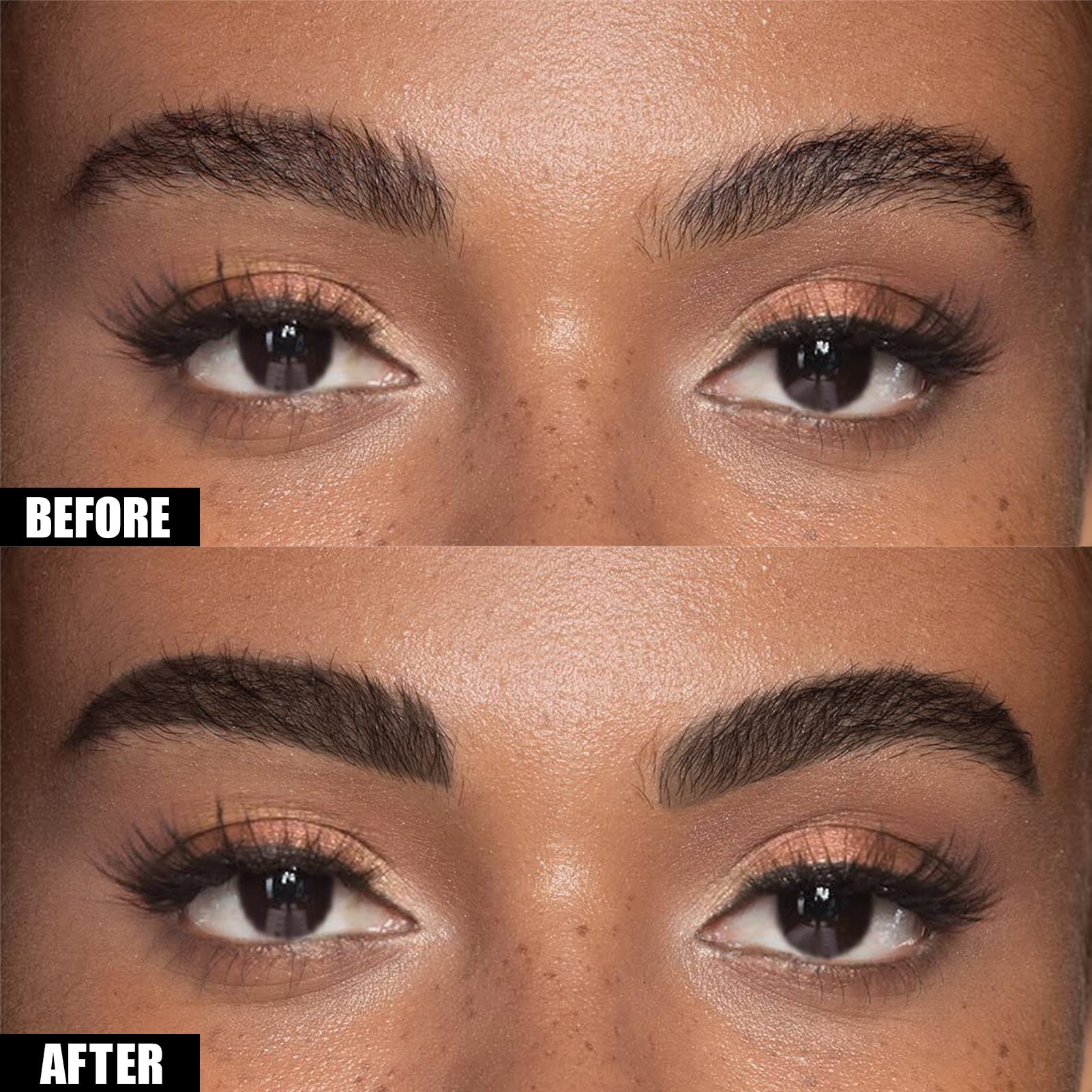 Cilrofelr Tattoo Brow Gel peel-off reveal of tinted brows