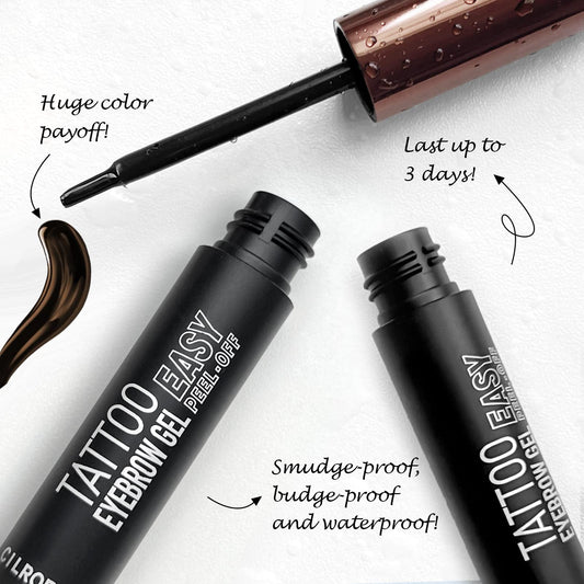 Cilrofelr Tattoo Brow Gel waiting 20 minutes to set tint for fuller brows
