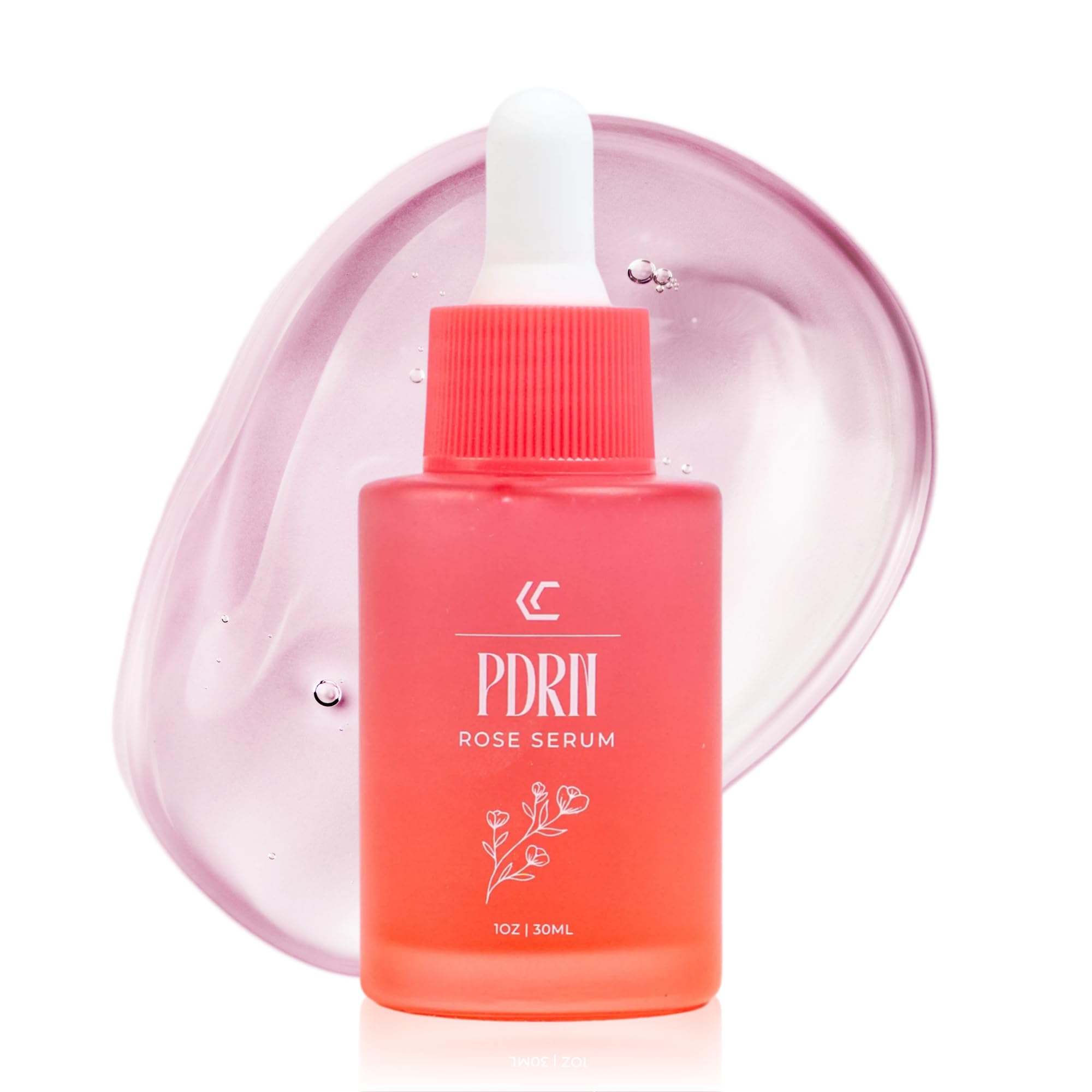 Cinder Brands Vegan PDRN Serum bottle close-up for hydration and brightening