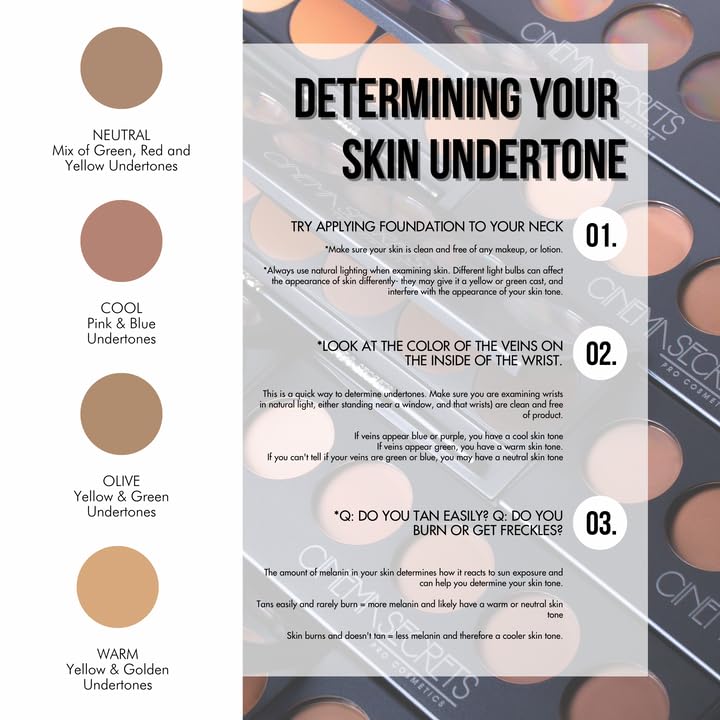 Cinema Secrets Ultimate Foundation packaging highlights paraben-free composition.