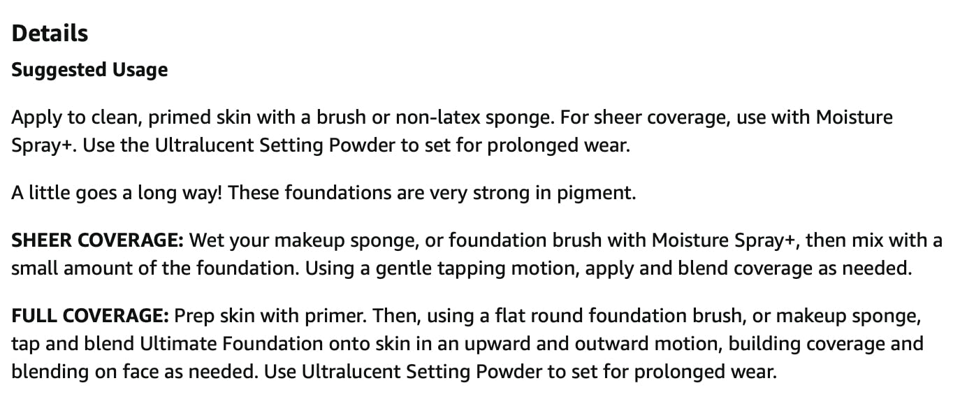 Cinema Secrets Ultimate Foundation pump enables precise control for buildable coverage.