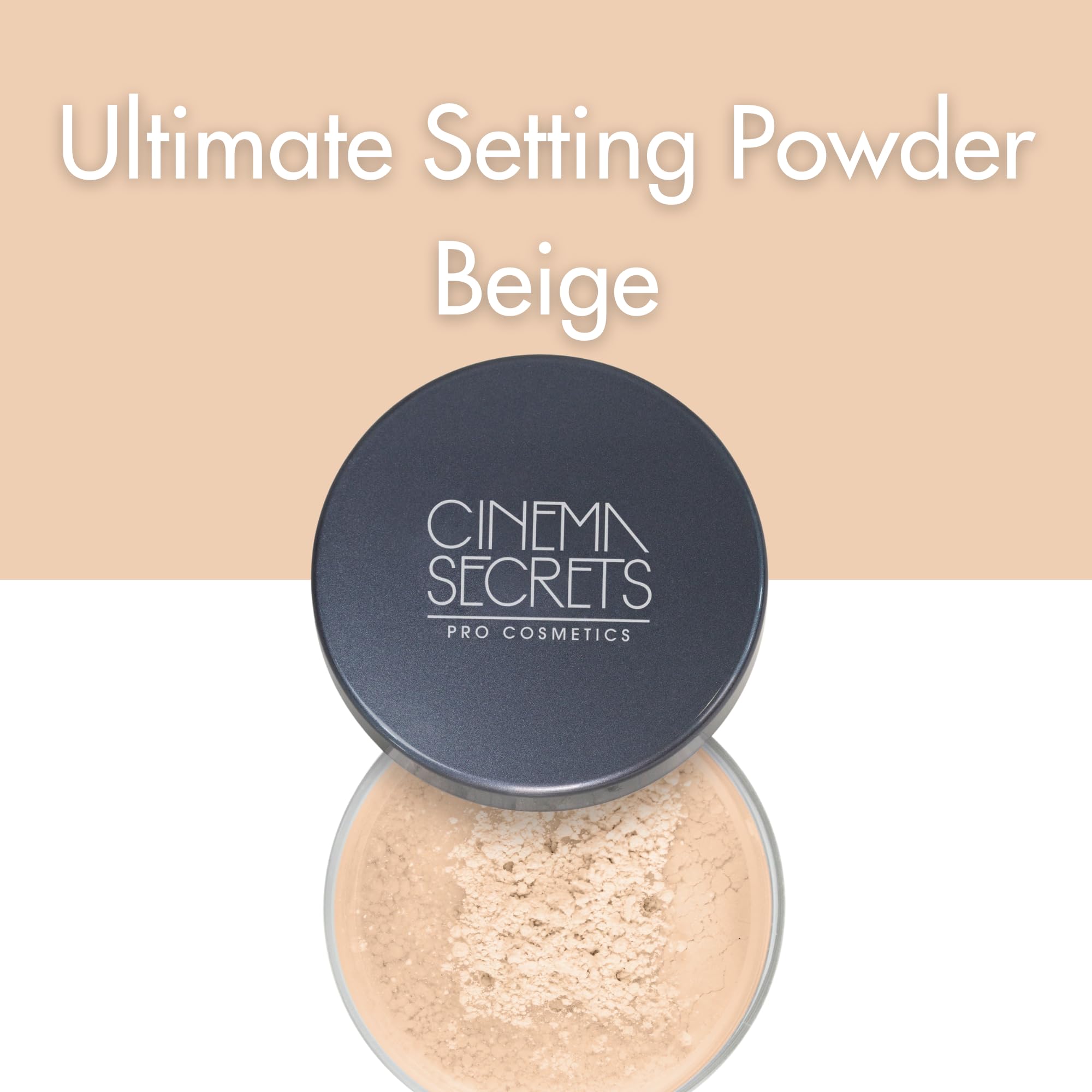 Cinema Secrets Ultralucent Setting Powder Beige swatch shows shade match.