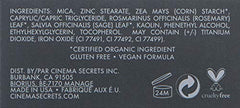 Cinema Secrets setting powder absorbs oil and helps makeup last longer.