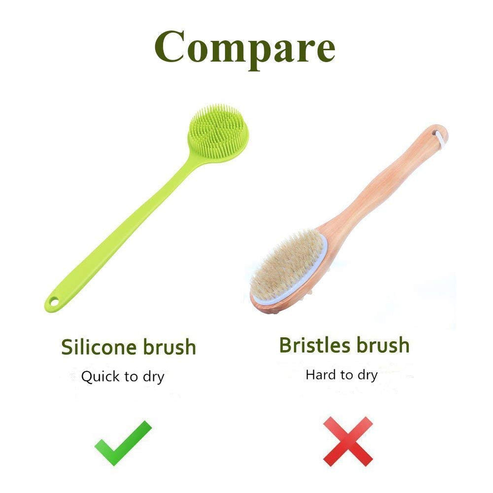 Cinlitek silicone scrubber offers dual-sided massage nodules for relaxation.