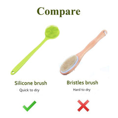 Cinlitek silicone scrubber offers dual-sided massage nodules for relaxation.