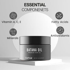 CinNoir Batana Oil label highlights organic Honduran sourcing.