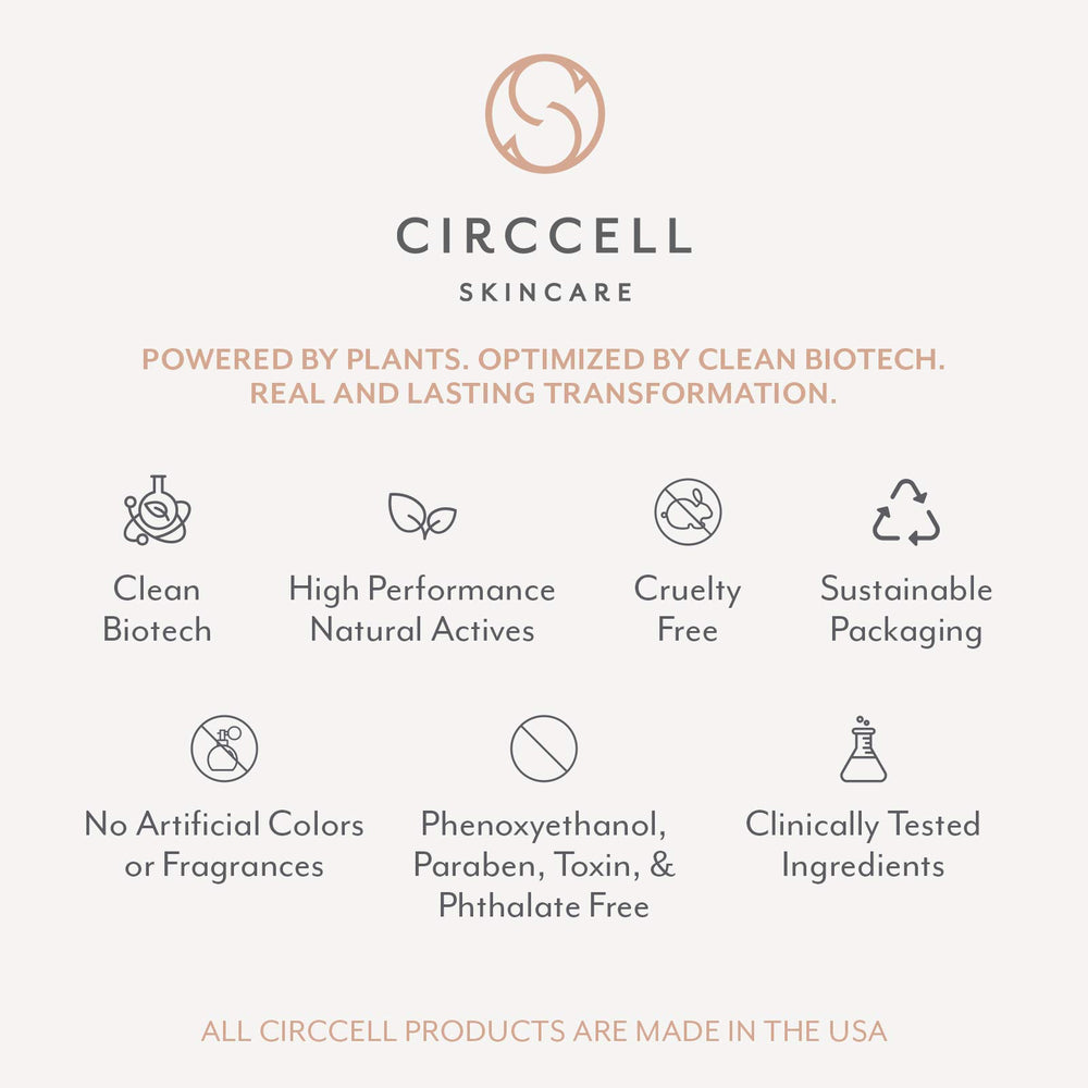 CIRCCELL Dew radiant skin close-up suggests a fresh, balanced glow.