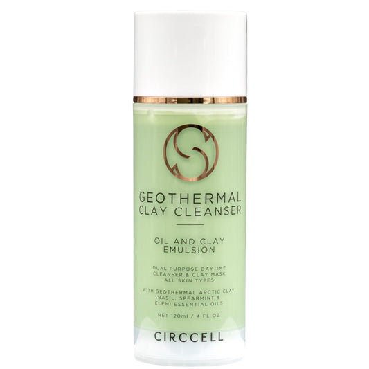 CIRCCELL Geothermal Clay Cleanser with Arctic clay purifies pores for a refreshed look.