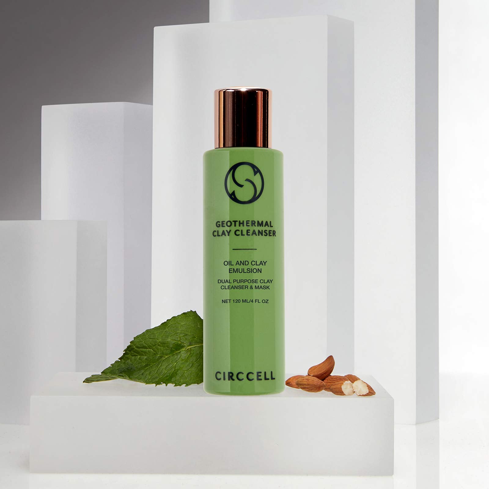 CIRCCELL Geothermal Clay Cleanser closeup showing natural texture for routine.