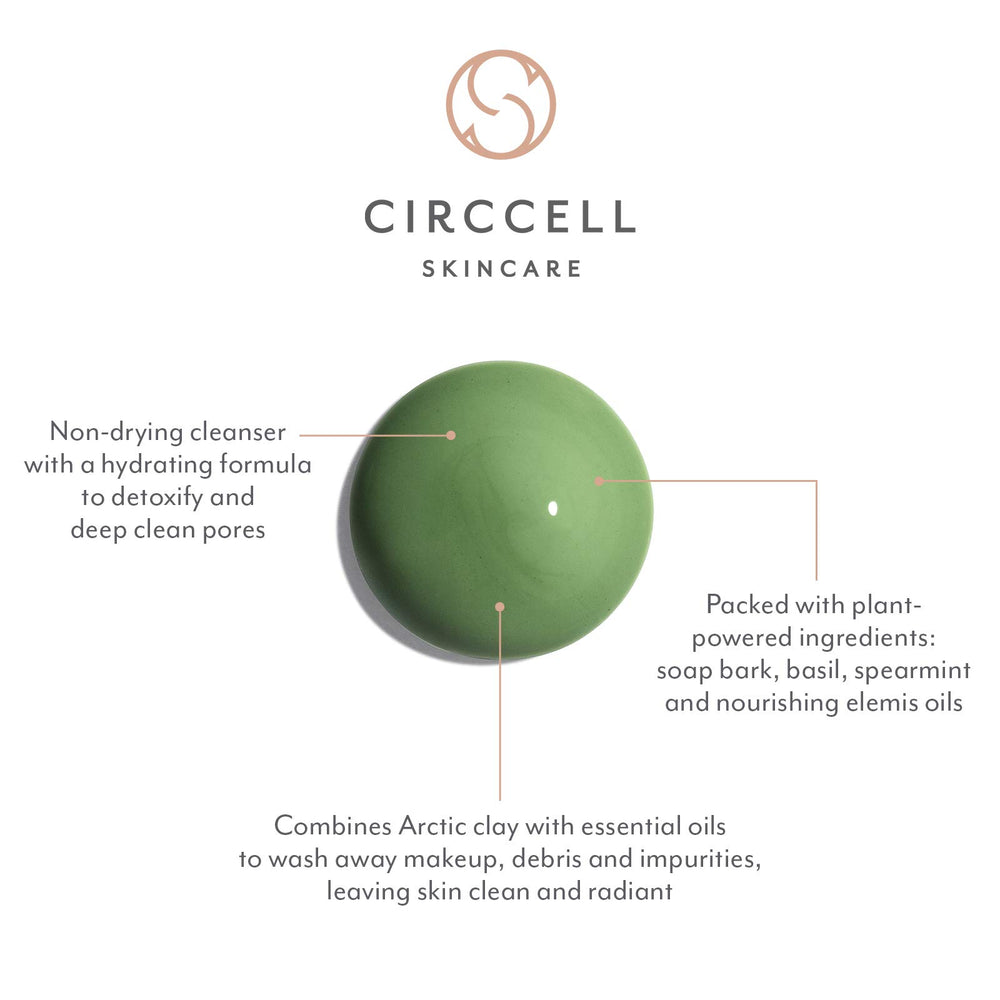 CIRCCELL Geothermal Clay Cleanser targets pores for detox and smoother texture.